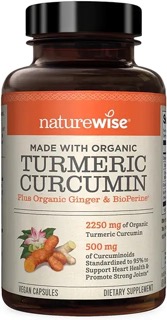 NatureWise Curcumin Turmeric 2250mg 95% Curcuminoids & BioPerine Black Pepper Extract